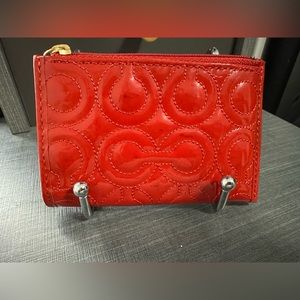 Coach Cherry Red Card Holder Wallet